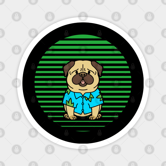 Funny Pug Magnet by Pixel Threads 